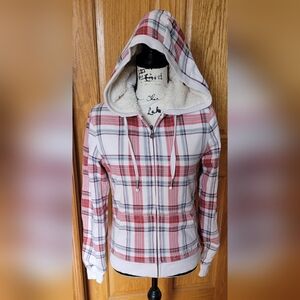 Aeropostale Y2k Vintage Hoodie Fur Plaid Preppy Size Large